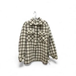 Mari Yustin Textured Plaid Jacket w/ Gold Metallic Threadin